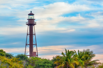 Poster Vuurtoren Vuurtoren op Sanibel Island Florida  © Kenneth Keifer