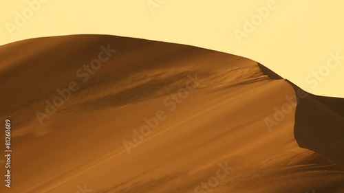 heavy wind on dune in desert