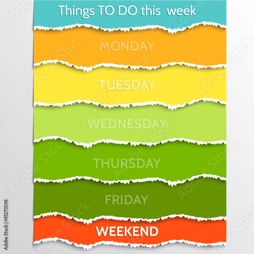 Vector abstract multicolor todo resolution list