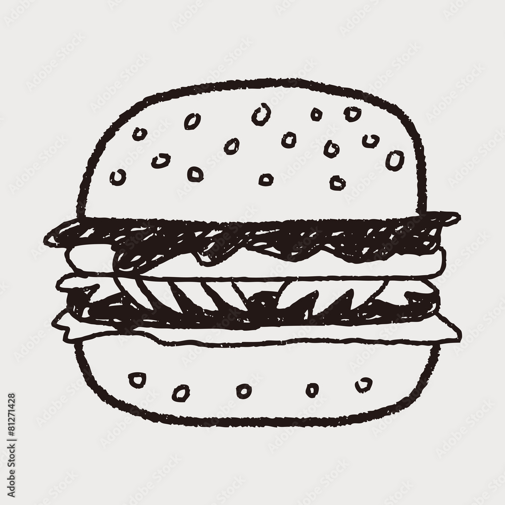 Doodle Hamburger Doodle Hamburger