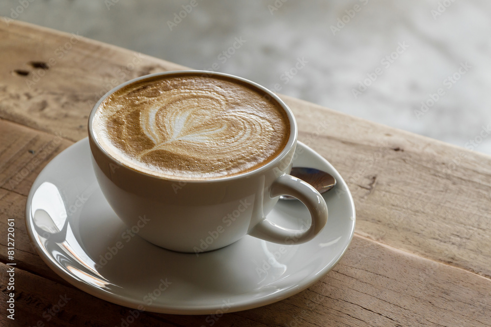 Fototapeta premium Cappuccino or latte coffee.