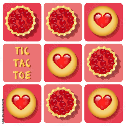 Tic-Tac-Toe of cookie and tart