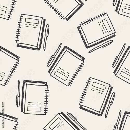 doodle notebook seamless pattern background