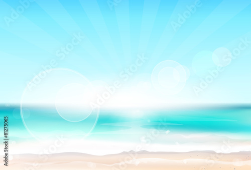 Abstract Colorful Sky Sea Blur Horizon Background