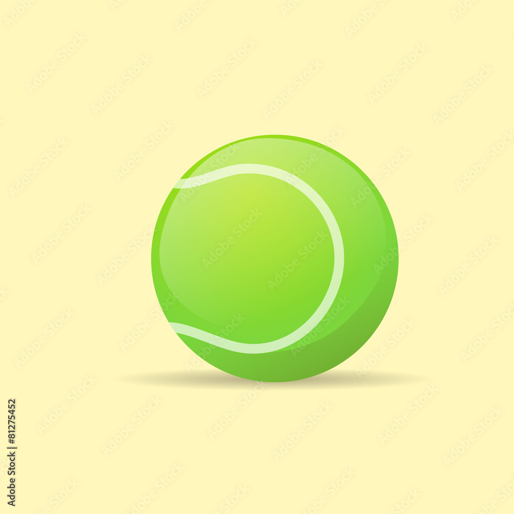 tennis ball color flat icon vector