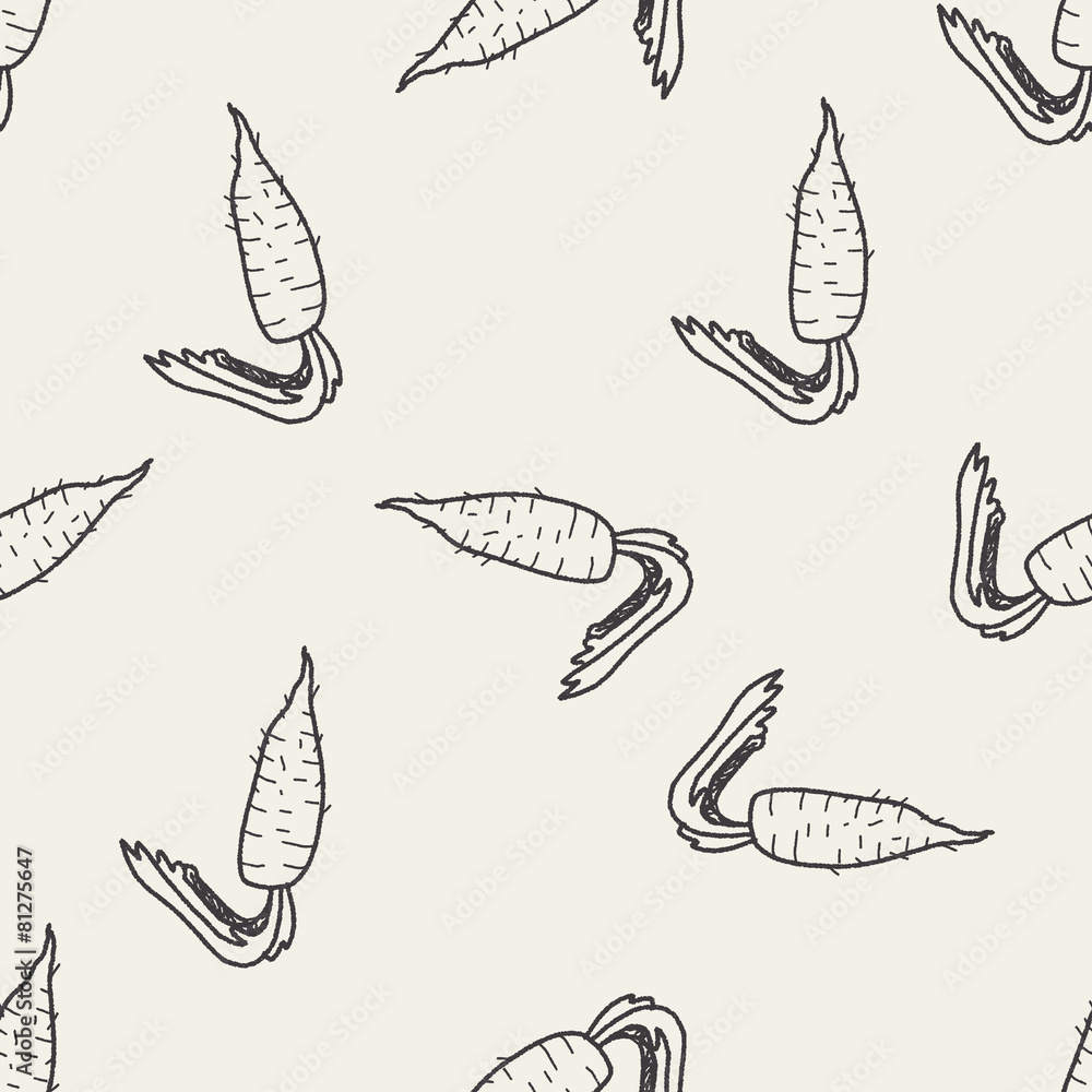 Carrots doodle seamless pattern background Carrots doodle seamless pattern background