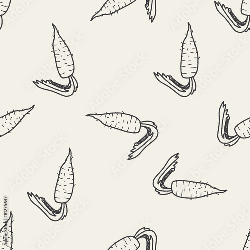 Carrots doodle seamless pattern background