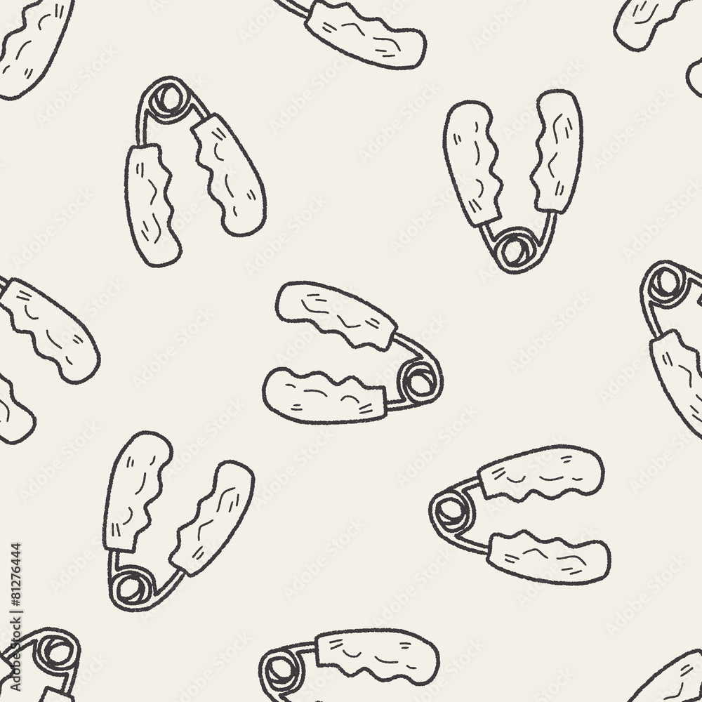 Naklejka premium hand training tool doodle seamless pattern background