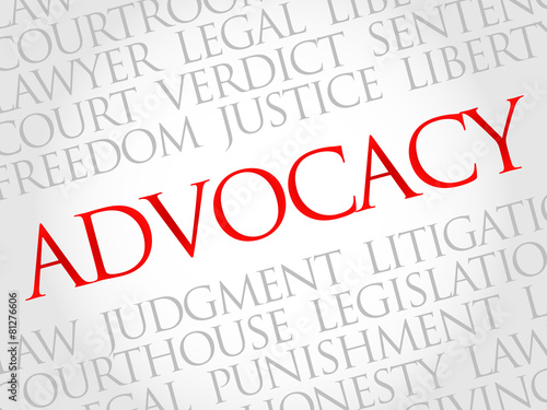Advocacy word cloud concept