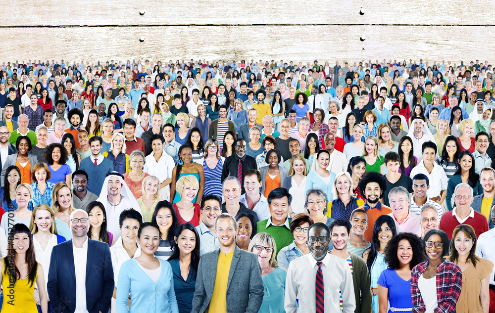Fototapeta premium Large Group Diverse Multiethnic Cheerful Concept
