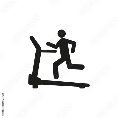 Cross trainer machine icon. Running symbol