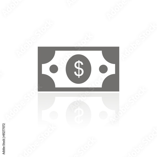 Icono billete dólar FB reflejo