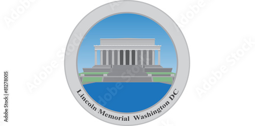 Lincoln Memorial, Washington DC. USA. Vector illustration.