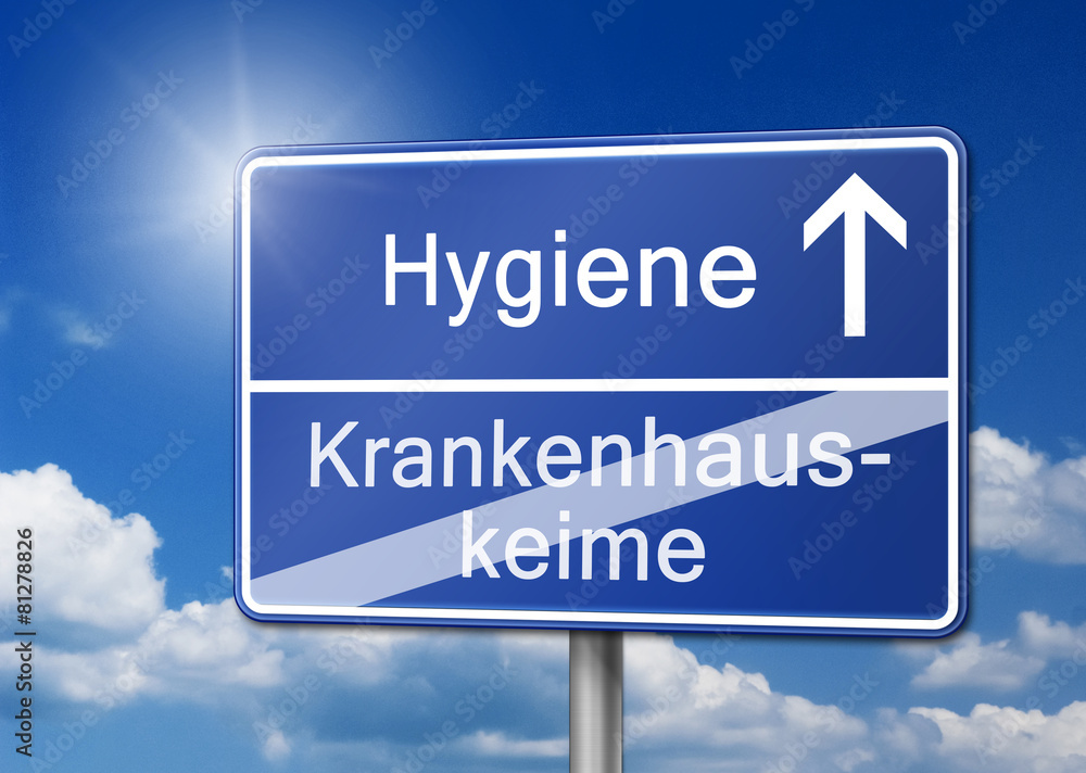 Hygiene Infektion Krankenhauskeime Schild Hygiene Infektion Krankenhauskeime Schild