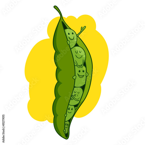 pea pod, caricature