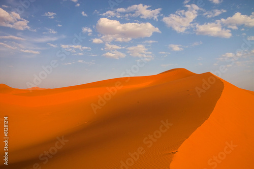 large dunes in the Sahara deformed by the wind, Morocco © vladislav333222