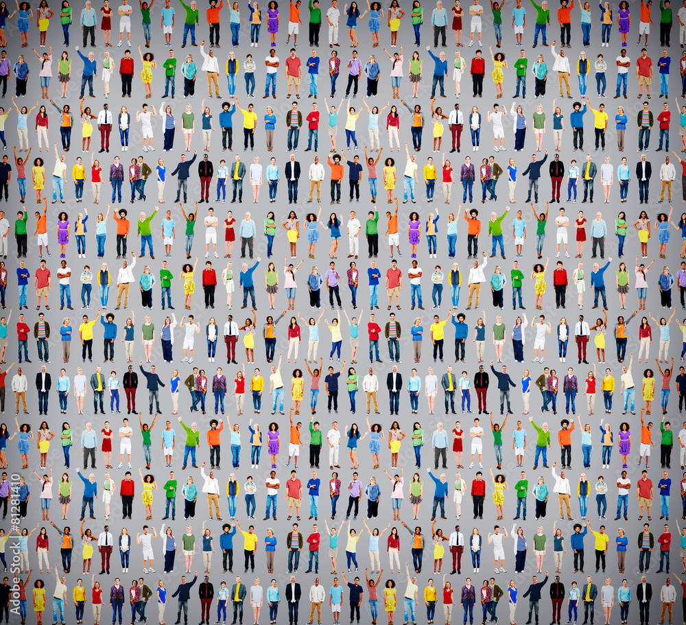 Fototapeta premium Multiethnic Casual People Togetherness Celebration Concept