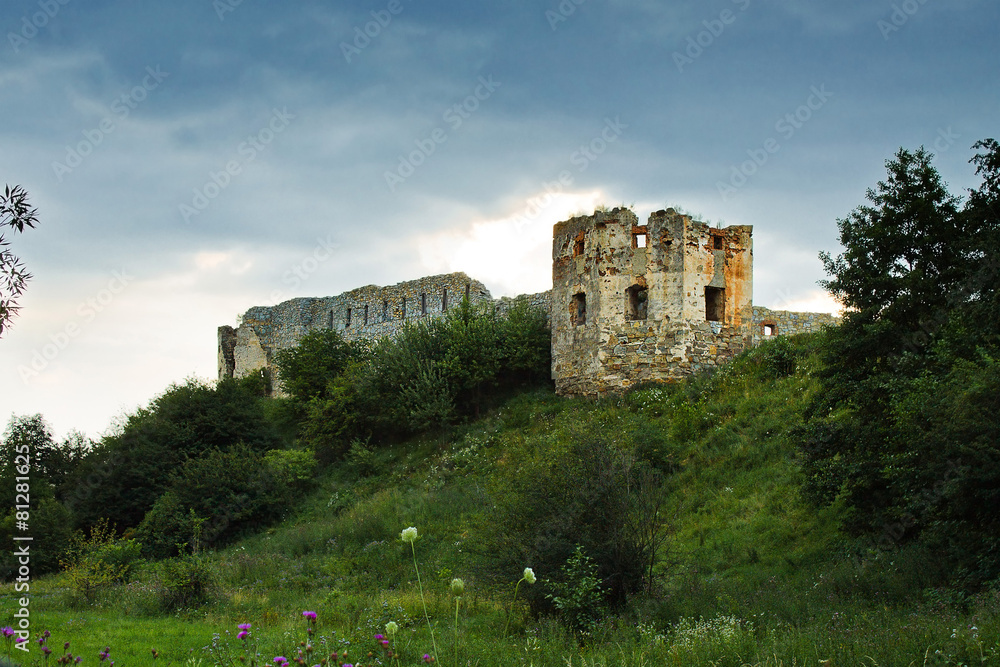 ruins of an old  Pniewski castle in Ukraine