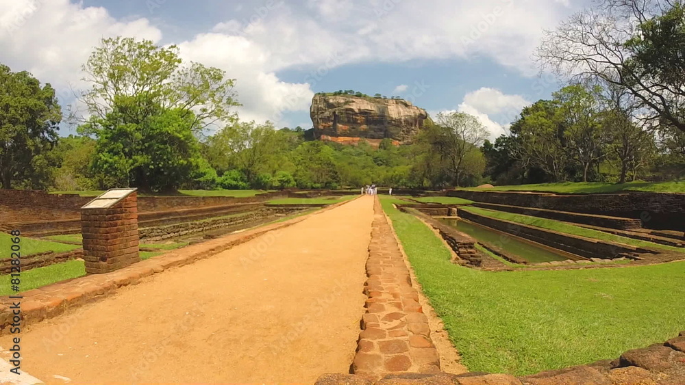 View of park below from Sigiriya rock in Sri Lanka View of park below from Sigiriya rock in Sri Lanka