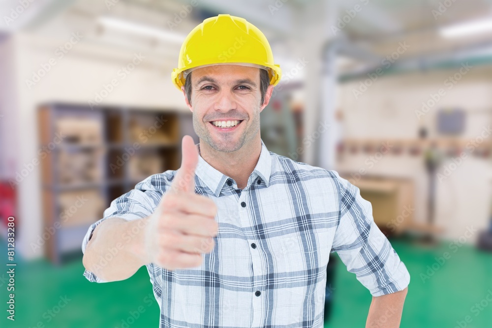 Architect showing thumbs up Architect showing thumbs up