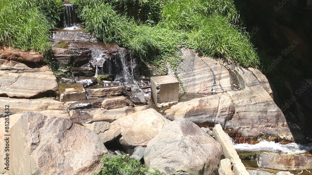 View of Ravana Falls in Ella. It currently ranks as one of the widest falls in the country.
