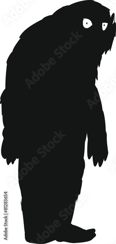 Silhouette of yeti