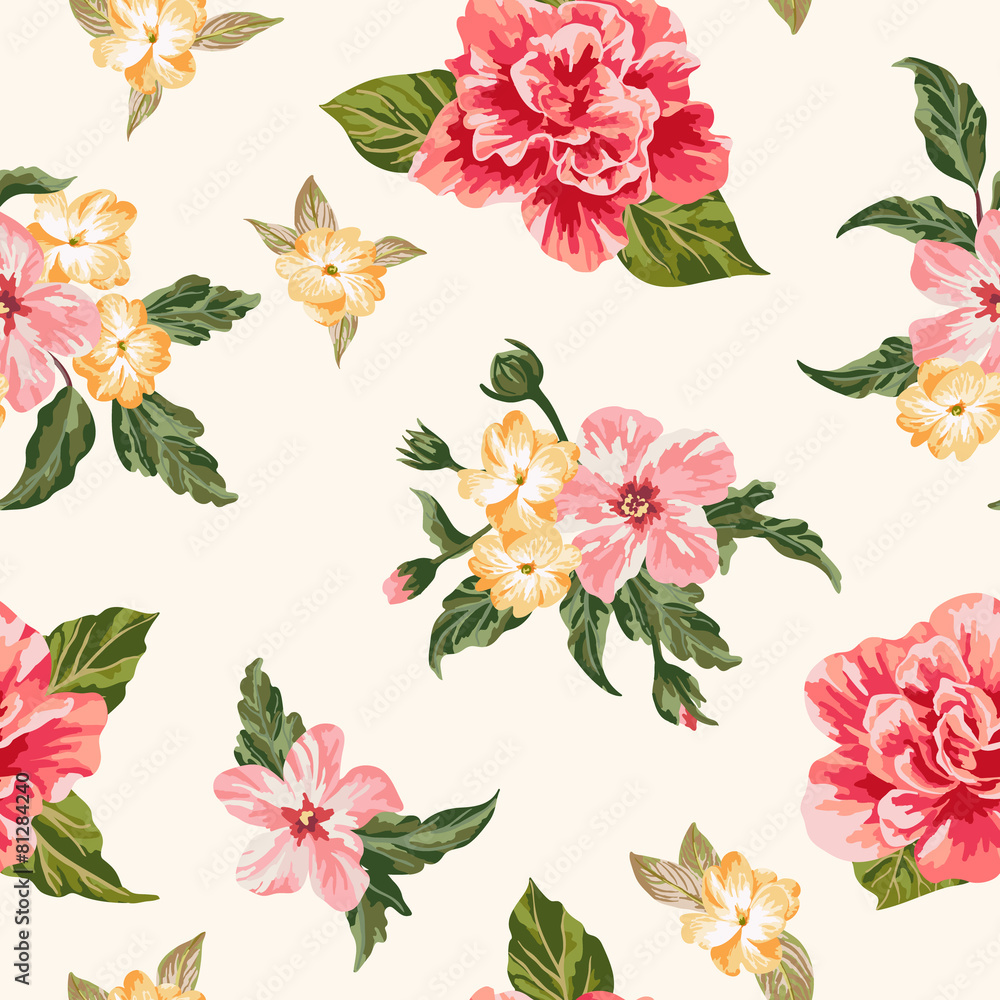 Seamless pattern with flowers. Seamless pattern with flowers.