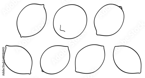 Delightful garden - Set of seven lemons