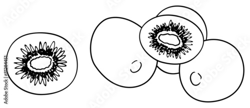 Delightful garden - Set of kiwis