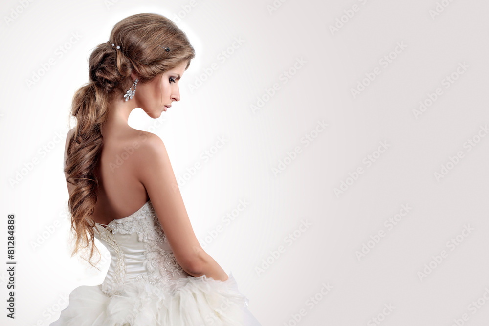 beautiful girl the bride on a background of bright stucco beautiful girl the bride on a background of bright stucco