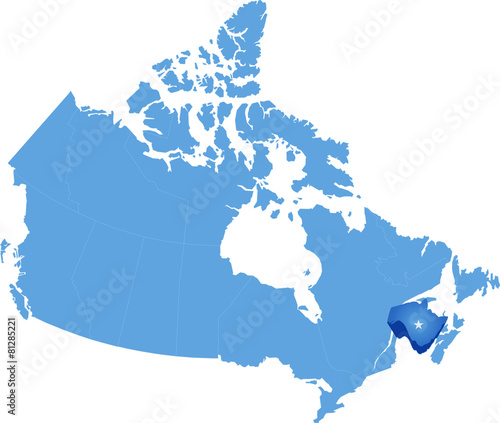 Map of Canada - New Brunswick province
