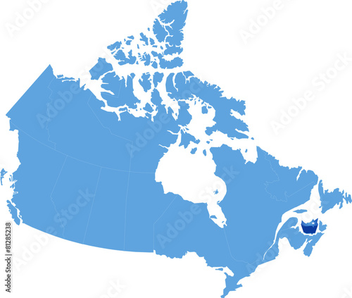 Map of Canada - Prince Edward Island province
