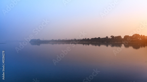 Beautiful view of The Ganga river photo