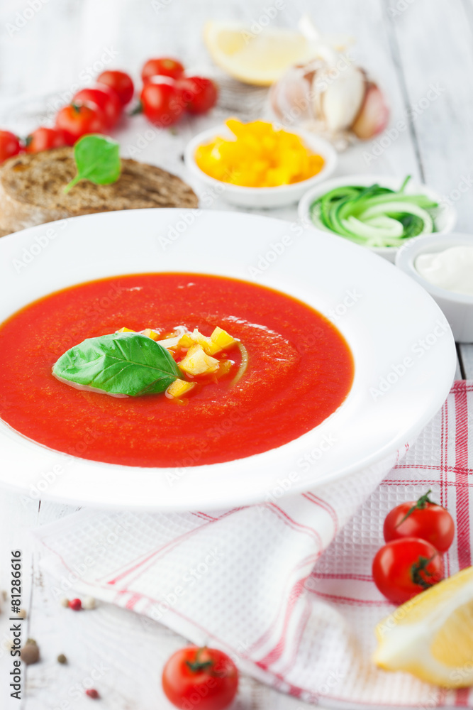 Tomato gazpacho soup Tomato gazpacho soup