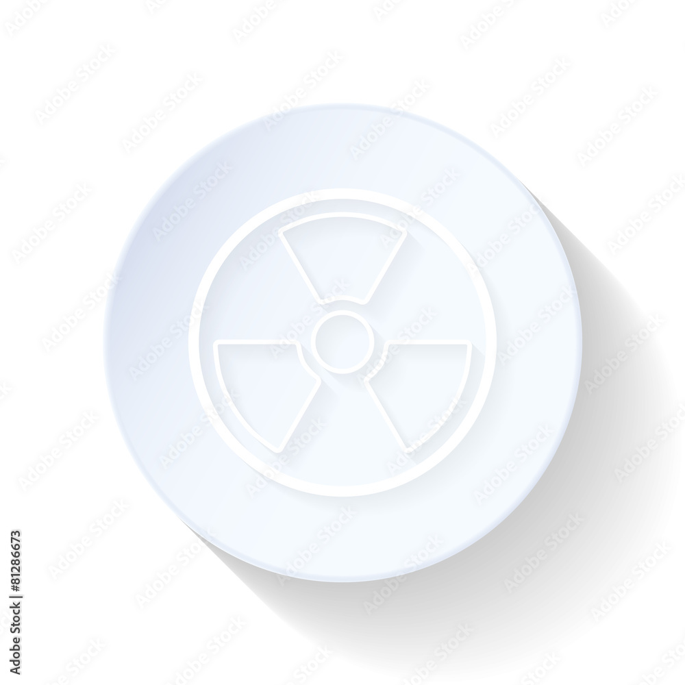 Radiation thin lines icon