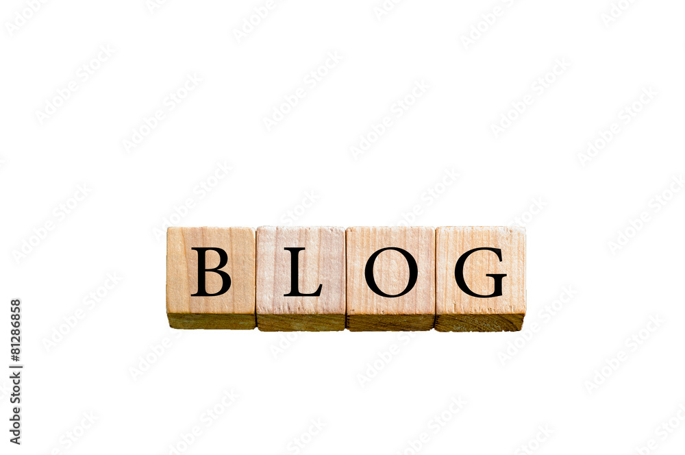 Word BLOG isolated on white background with copy space Word BLOG isolated on white background with copy space