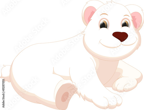 Fototapeta Naklejka Na Ścianę i Meble -  cute polar bear cartoon