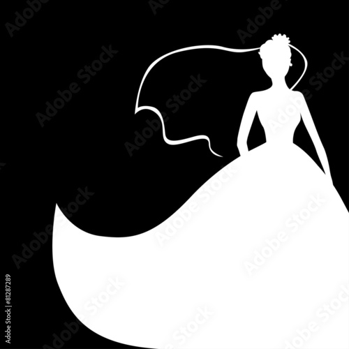 Wedding bride silhouette