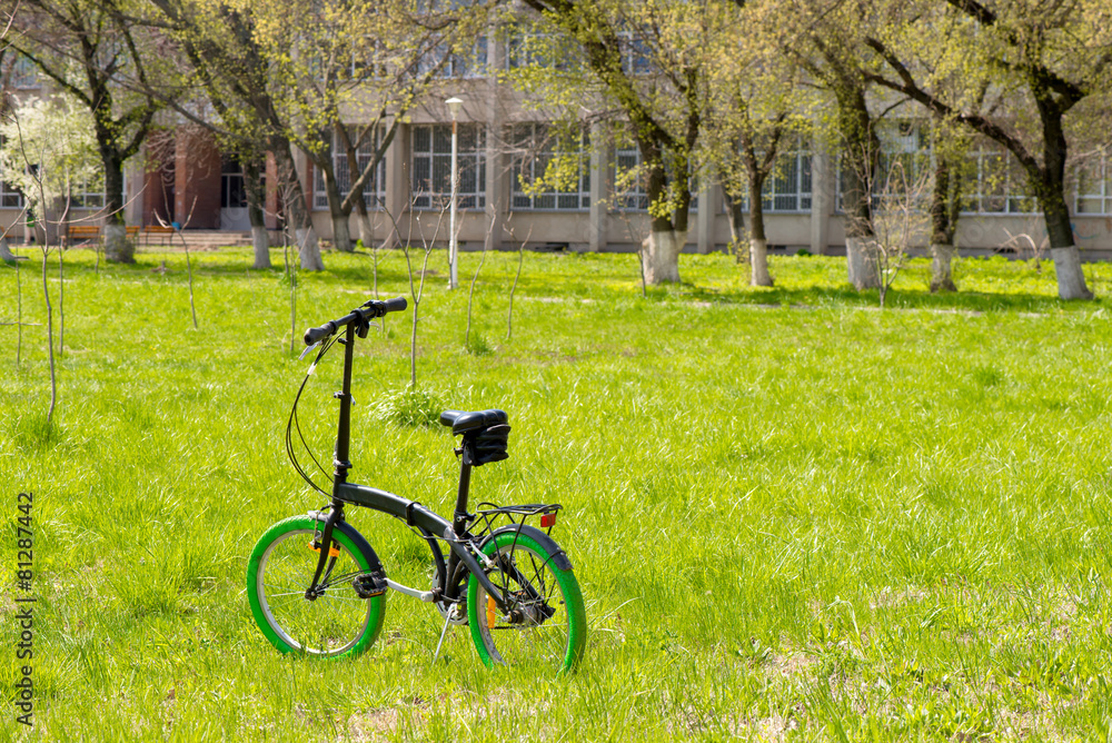 Bicycle on the grass