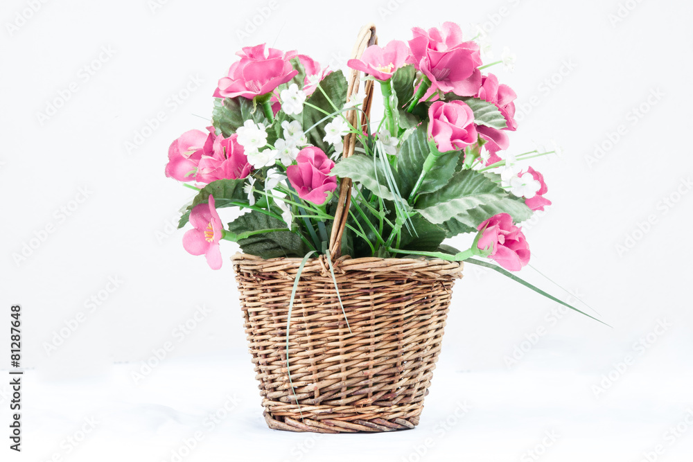 Basket with flowers Basket with flowers