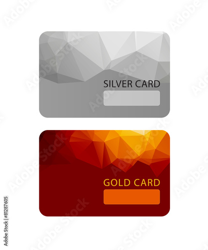 Gold and silver VIP premium member cards