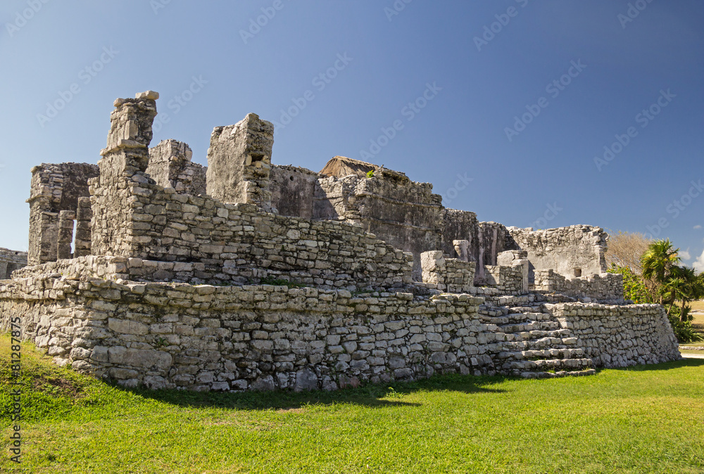 Temple of the Wind  in archaeological site Tulum, Mexico