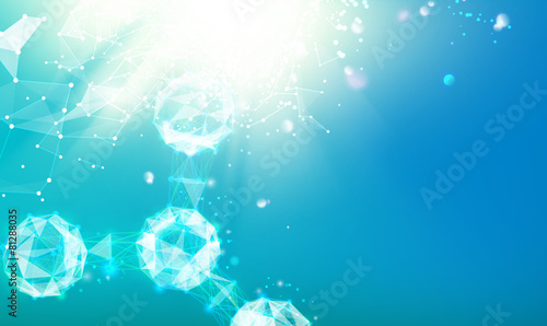 Abstract molecules of triangles.
