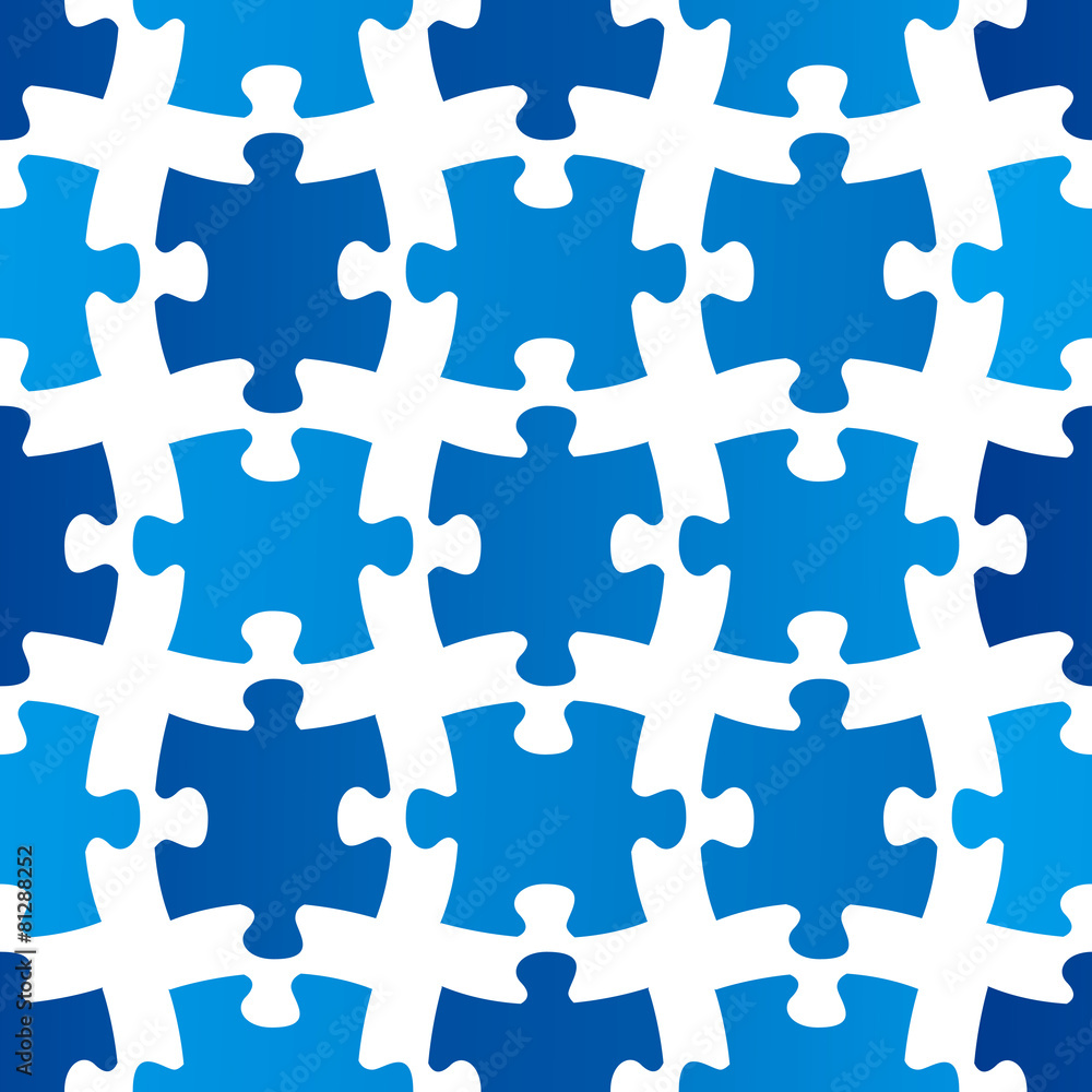 Seamless pattern with blue puzzle Seamless pattern with blue puzzle