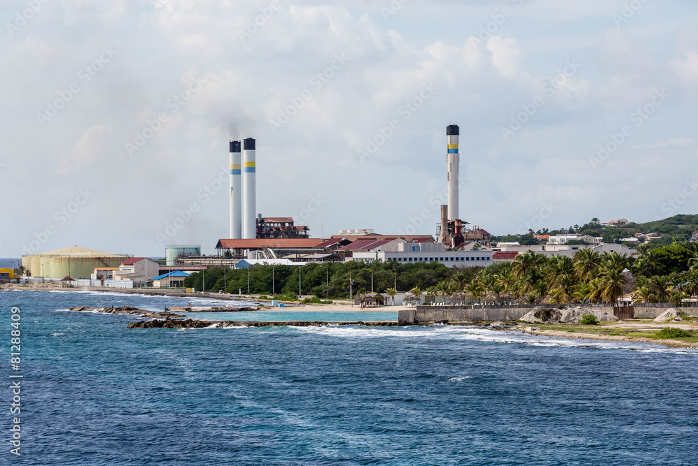 Fuel Plant on Coast of Curacao Fuel Plant on Coast of Curacao