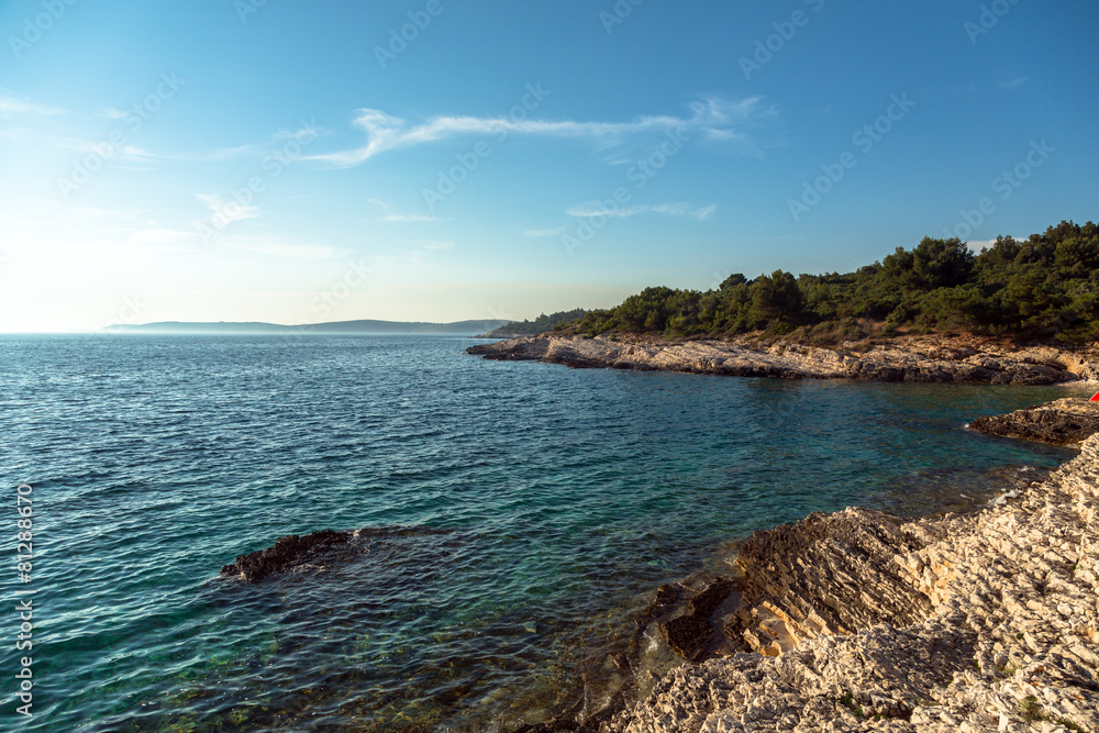 Adriatic Sea coastline in Croatia