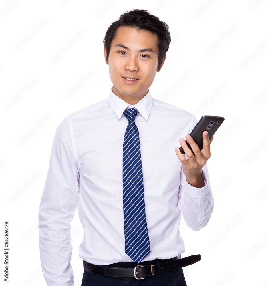 Asian business man with cellphone Asian business man with cellphone