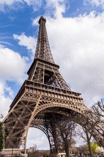 Eiffel Tower Tour Eiffel Famous Tourism Landmark in Paris France © tnymand