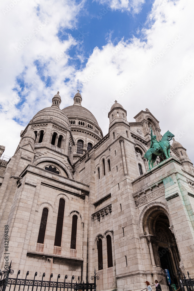 Sacre Coeur, Famous Church Tourism Landmark in Paris France