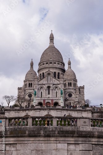 Sacre Coeur, Famous Church Tourism Landmark in Paris France